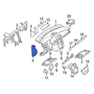 Mercedes-Benz OE - Left Instrument Panel Side Cover