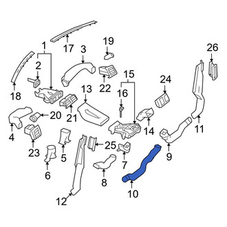 Mercedes-Benz OE - Rear Left Outer Instrument Panel Air Duct