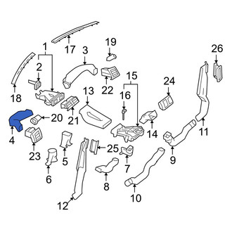 Mercedes-Benz OE - Left Outer Instrument Panel Air Duct