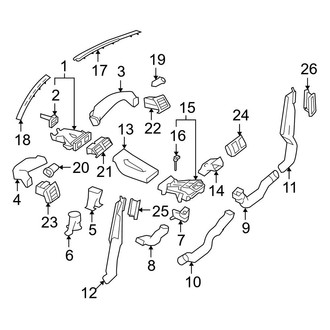 Mercedes-Benz OE - Instrument Panel - Ducts (Front)