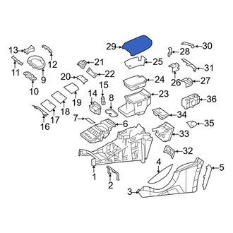 Mercedes-Benz OE - Front Console Armrest Cover