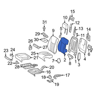 Mercedes-Benz OE - Front Left Seat Back Cushion