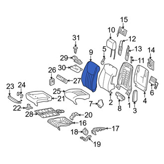 Mercedes-Benz OE - Front Right Seat Back Cushion Cover