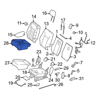Mercedes-Benz OE - Center Left Seat Cover