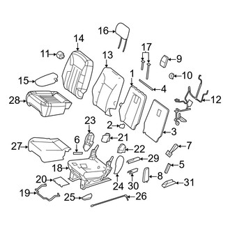 Mercedes-Benz OE - Seats & Tracks - Rear Seat Components (2nd Row Seats)