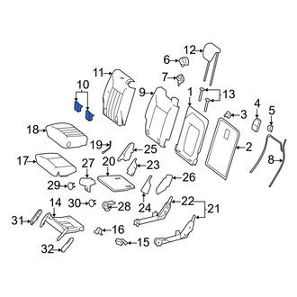 Mercedes-Benz OE - Rear Left Seat Back Cushion Cover
