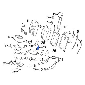 Mercedes-Benz OE - Rear Right Inner Seat Back Recliner Adjustment Mechanism Cover