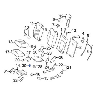 Mercedes-Benz OE - Rear Right Inner Seat Trim Panel Cap