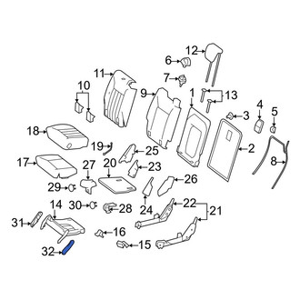 Mercedes-Benz OE - Rear Left Seat Trim Panel