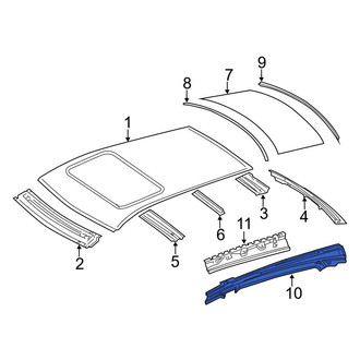 Mercedes-Benz OE - Left Outer Roof Side Rail Reinforcement