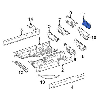 Mercedes-Benz OE - Rear Left Floor Pan Crossmember