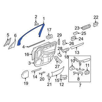 Mercedes-Benz OE - Rear Left Door Window Molding
