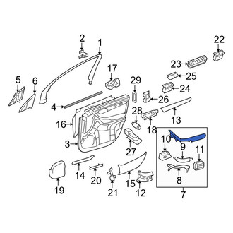 Mercedes-Benz OE - Front Right Door Armrest