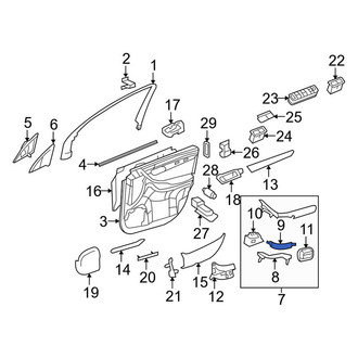 Mercedes-Benz OE - Front Left Interior Door Pull Handle Support