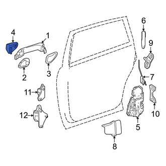 Mercedes-Benz OE - Rear Left Outer Exterior Door Handle Cover