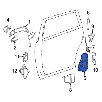 Mercedes-Benz OE - Rear Right Door Latch Assembly
