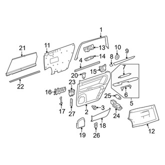 Mercedes-Benz OE - Rear Door - Interior Trim