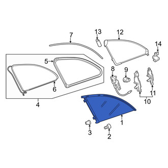 Mercedes-Benz OE - Rear Left Quarter Glass