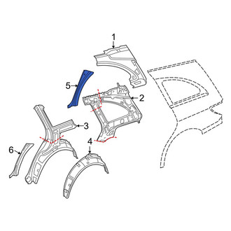 Mercedes-Benz OE - Left Upper Quarter Panel Reinforcement