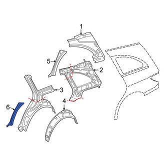 Mercedes-Benz OE - Left Upper Quarter Panel Reinforcement