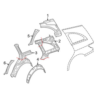 Mercedes-Benz OE - Quarter Panel - Inner Structure