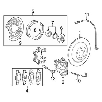Mercedes-Benz OE - Rear Suspension - Brake Components (4Matic / Bluetec 4Matic)