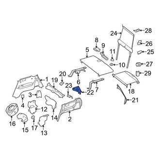 Mercedes-Benz OE - Right Lower Body D-Pillar Trim Panel