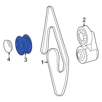 Mercedes-Benz OE - Accessory Drive Belt Idler Pulley