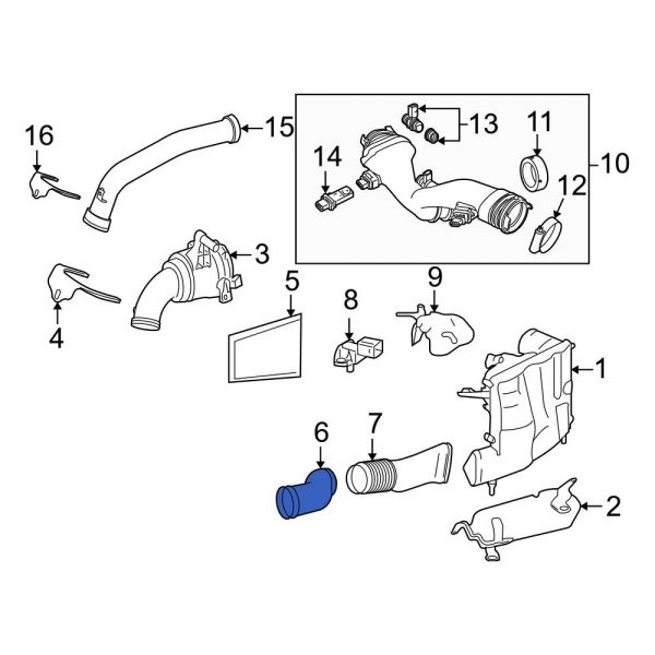 Engine Air Intake Hose