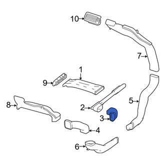 Mercedes-Benz OE - Rear Right Lower Instrument Panel Air Duct