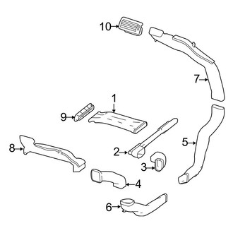 Mercedes-Benz OE - Instrument Panel - Ducts (Rear)