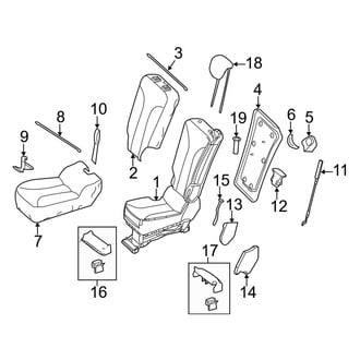 Mercedes-Benz OE - Seats & Tracks - Rear Seat Components (2nd Row Seats, Center Seat)