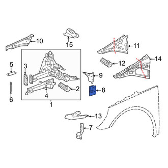 Mercedes-Benz OE - Front Left Frame Side Member Reinforcement