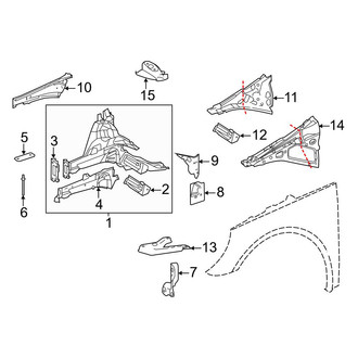 Mercedes-Benz OE - Fender - Inner Components