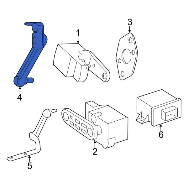 Mercedes-Benz OE 2513202232 - Front Right Headlight Level Sensor Strut ...