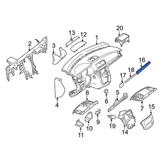 Mercedes-Benz OE - Right Instrument Panel Molding