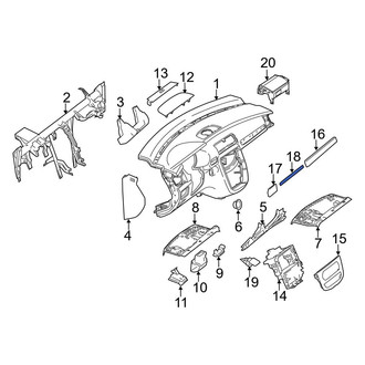Mercedes-Benz OE - Center Instrument Panel Molding