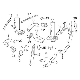 Mercedes-Benz OE - Instrument Panel - Ducts (Front)