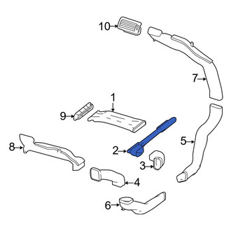 Mercedes-Benz OE - Rear Center Instrument Panel Air Duct