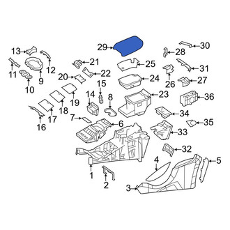 Mercedes-Benz OE - Front Console Armrest Cover