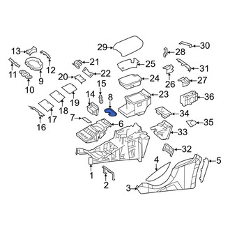 Mercedes-Benz OE - Rear Console Mat