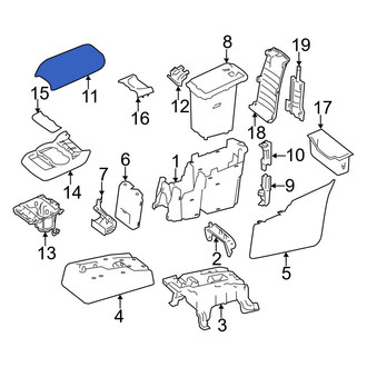 Mercedes-Benz OE - Rear Console Armrest Cover