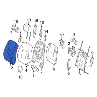 Mercedes-Benz OE - Front Left Seat Back Cushion Cover