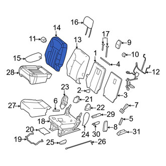 Mercedes-Benz OE - Center Seat Back Assembly