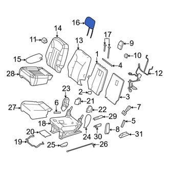 Mercedes-Benz OE - Center Outer Headrest