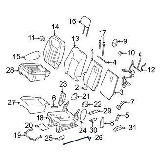 Mercedes-Benz OE - Center Seat Flex Cable