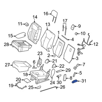 Mercedes-Benz OE - Center Front Seat Track Cover