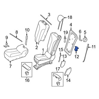 Mercedes-Benz OE - Center Folding Seat Latch Release Handle Bezel