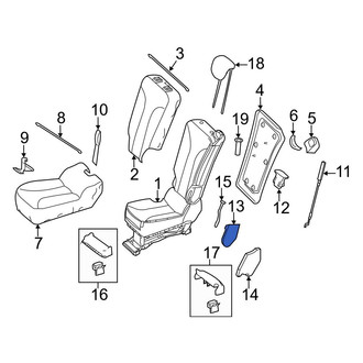Mercedes-Benz OE - Center Right Outer Seat Trim Panel