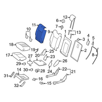 Mercedes-Benz OE - Rear Left Seat Back Cushion Cover
